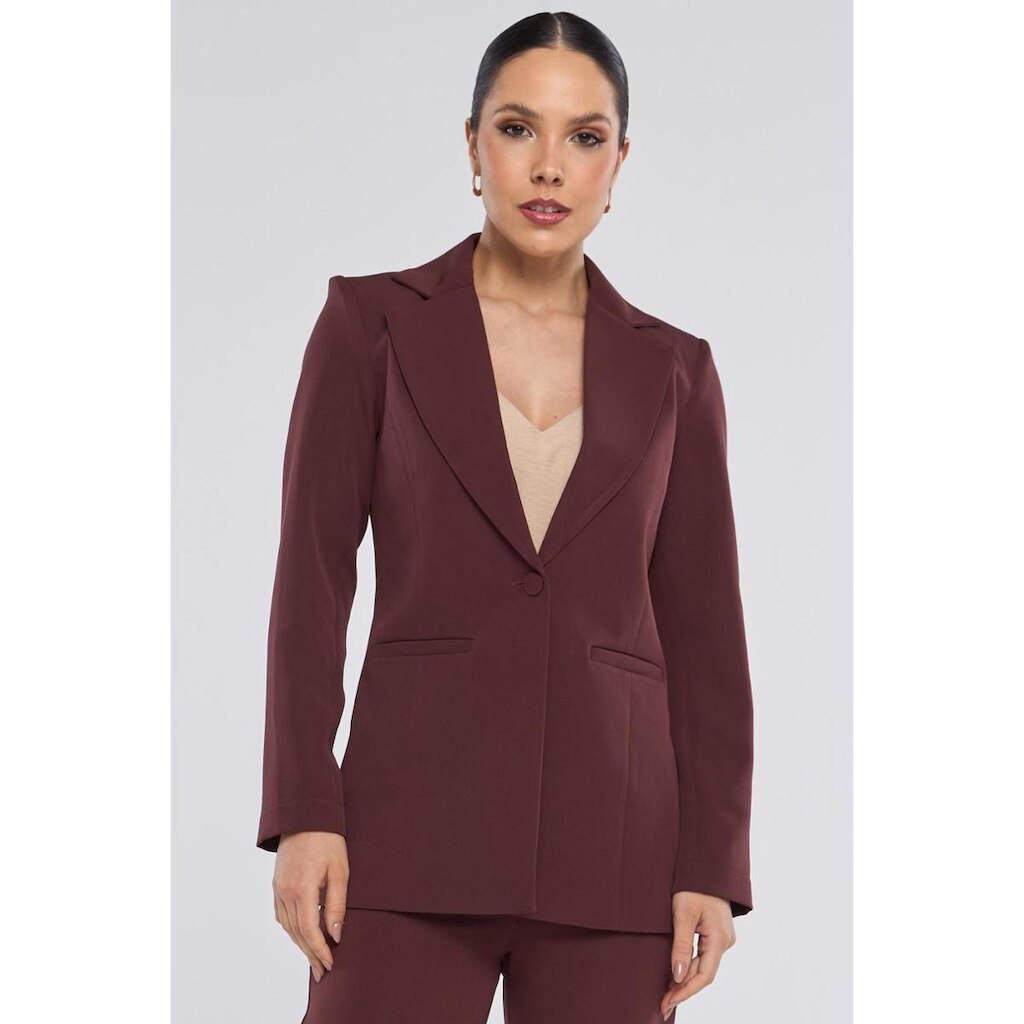 Blazer PKS Alfaiataria Intermediário Social Marrom