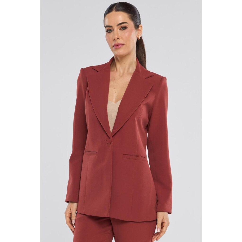Blazer PKS Alfaiataria Intermediário Social Terracota