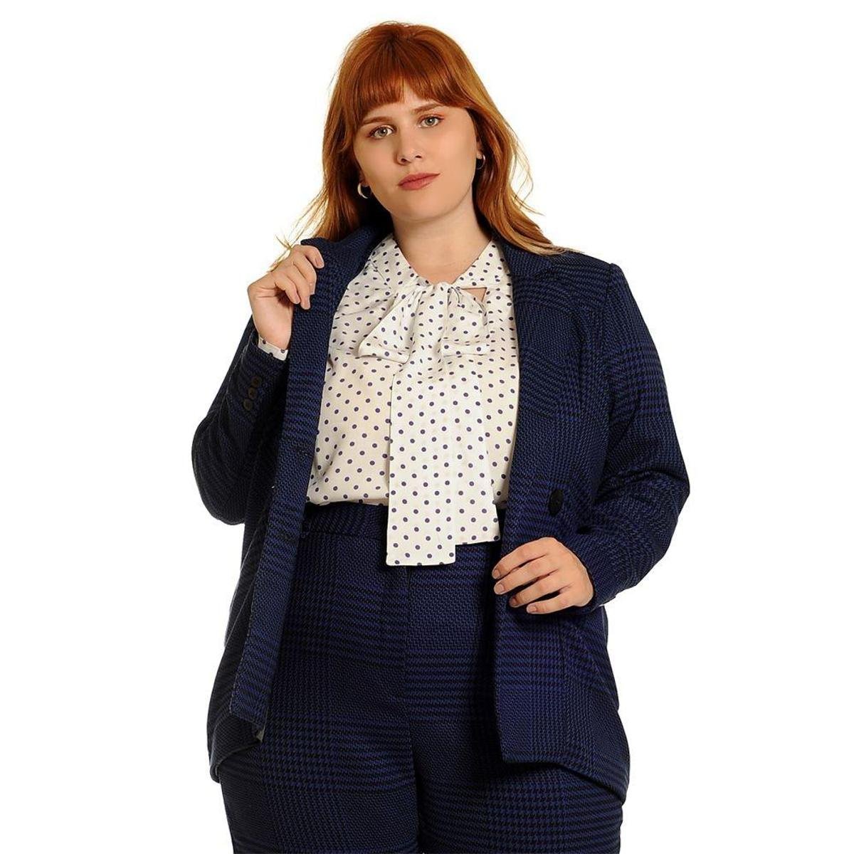 blazer alfaiataria plus size