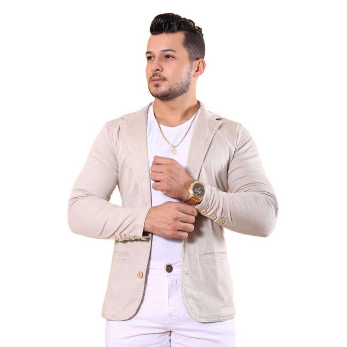 Blazer Sarja Casual Masculino Menor preço em Blazer Sarja Casual Masculino