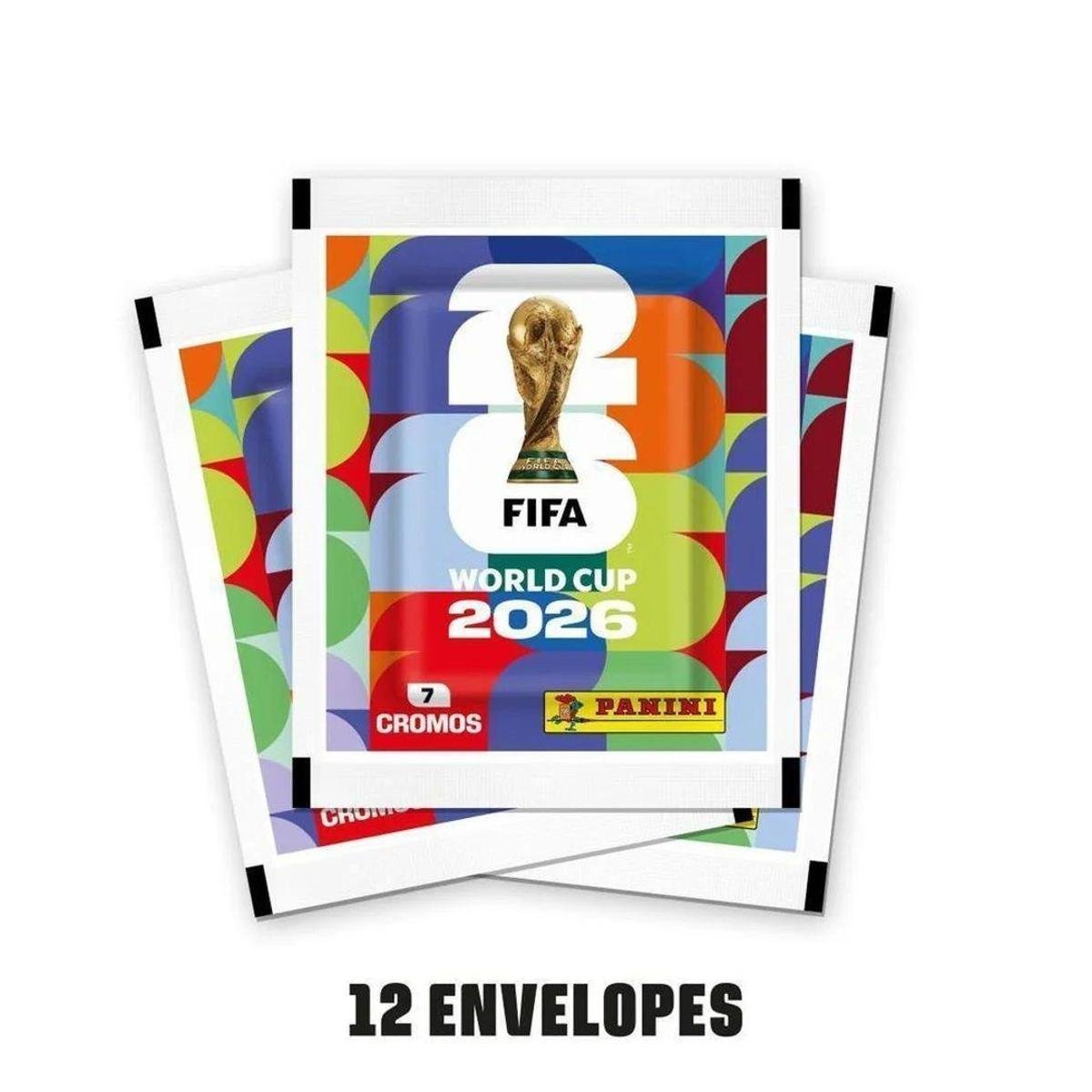 Menor preço em Blister com 12 Envelopes Pacote de Figurinhas Copa do Mundo FIFA 2026 EUA Pré-Venda