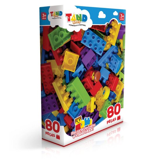 Blocos de Montar Toyster Tand Kids - 80 Peças - Incolor