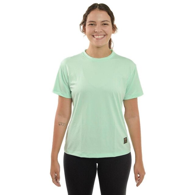 Blusa Academia Feminina Babylook Esportiva Proteção Uv 50+