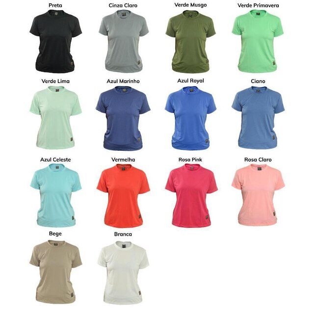 Blusa Academia Feminina Babylook Esportiva Proteção Uv 50+