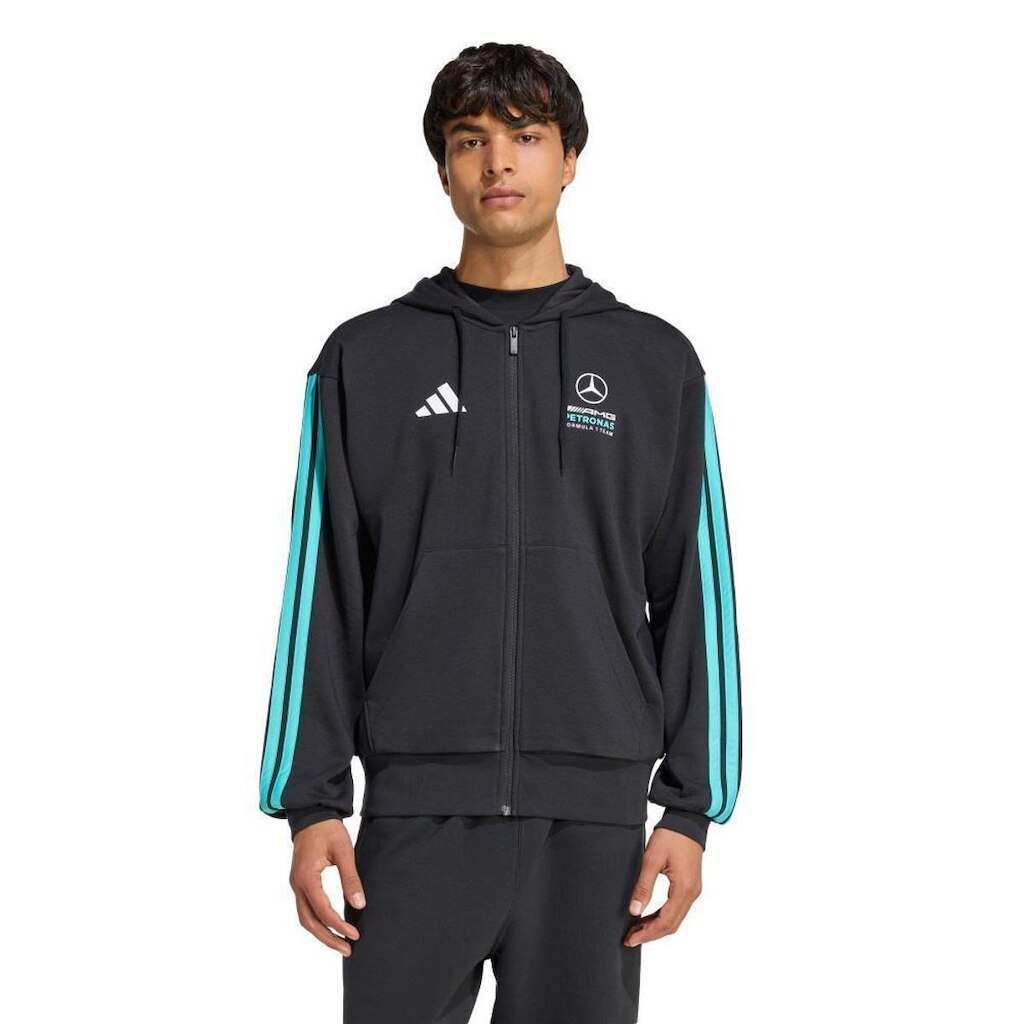 Blusa Adidas Capuz Zíper Mercedes - Amg Petronas F1 Team Dna Masculina