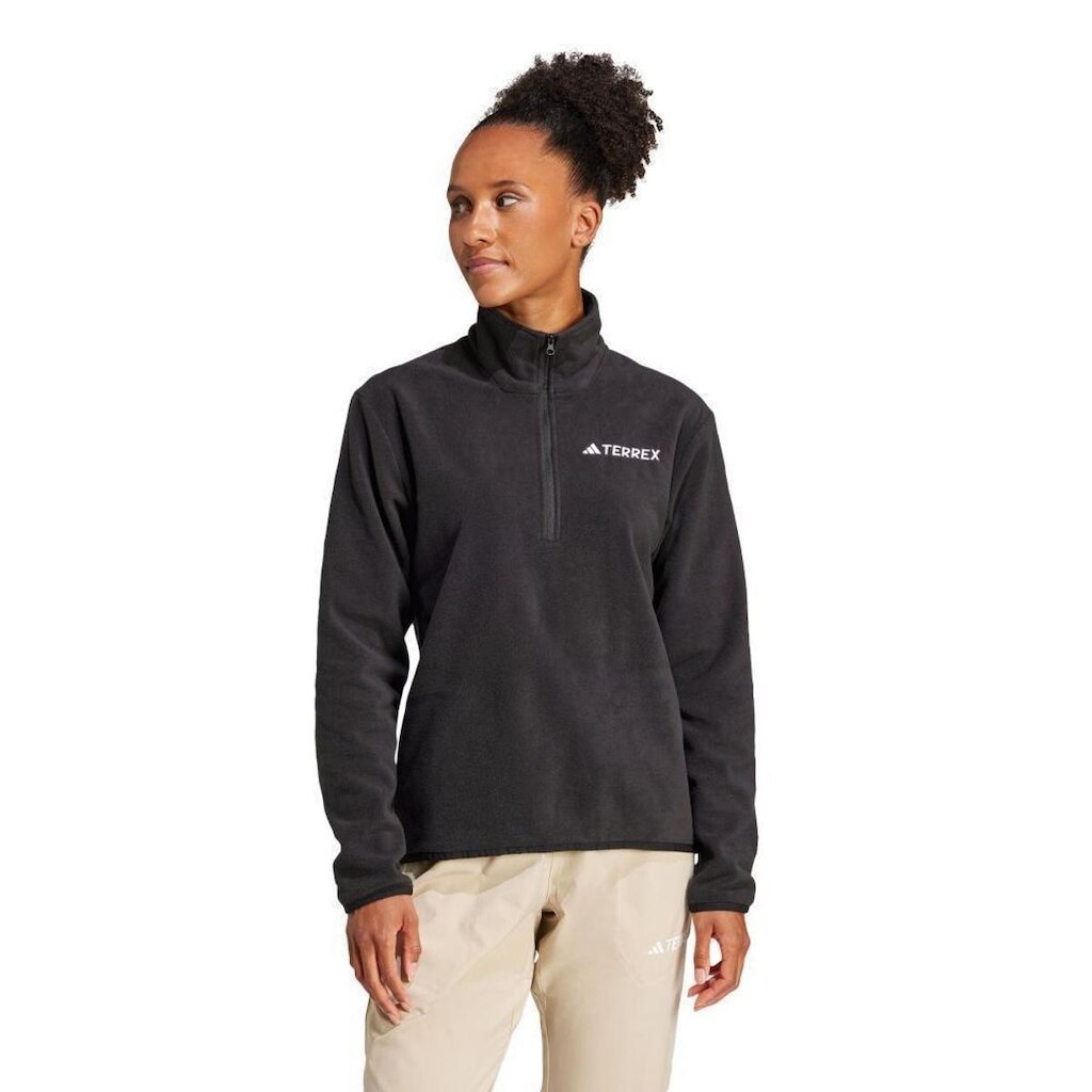Blusa Adidas Fleece 1/2 Zíper Multi Essentials Feminina