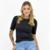 Blusa Alpelo Básica Manga Curta Gola Redonda Feminina - Preto