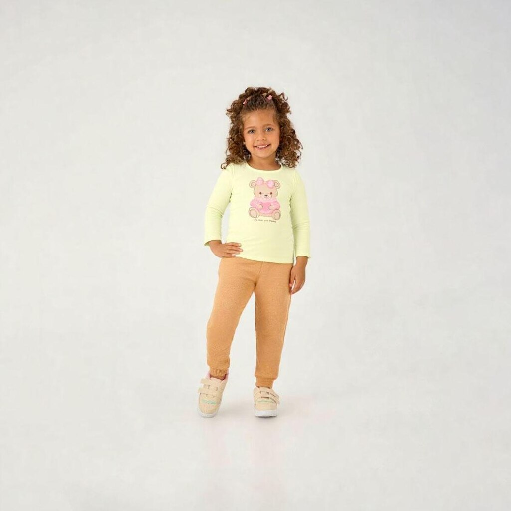 Blusa Amarelo Primeiros Passos Pulla Bulla Menina - 55210-4