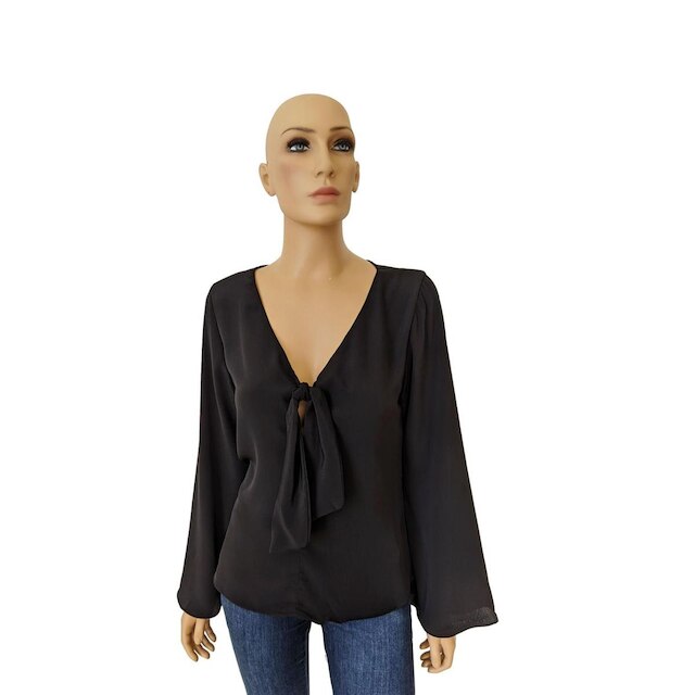 Blusa Amarração Lado Avesso Preto Tam. M