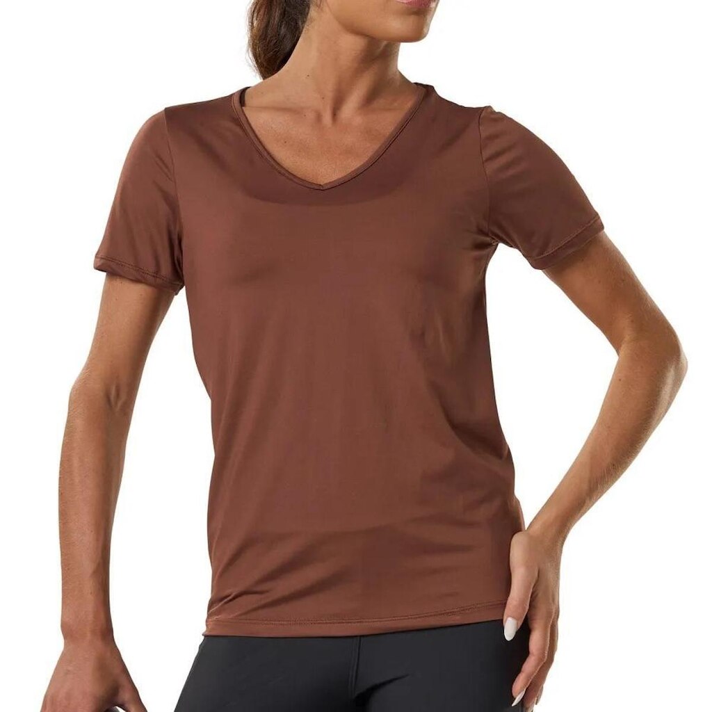 Blusa Amei Sport MC com gola V