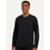 Blusa Aramis Masculina Regular Suedine Canelado Preta - Preto