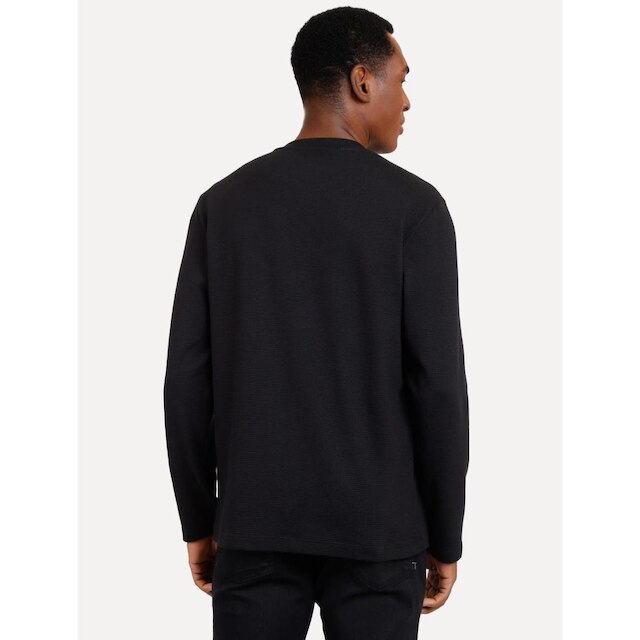 Blusa Aramis Masculina Regular Suedine Canelado Preta