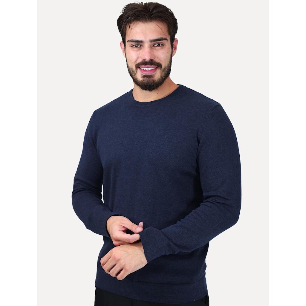Blusa Aramis Masculina Tricot Gola Careca Azul Marinho TR.04.0215 010
