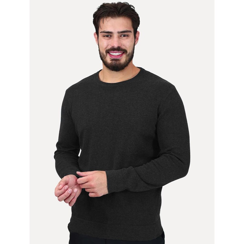 Blusa Aramis Masculina Tricot Gola Careca Preta Mescla TR.04.0215 008