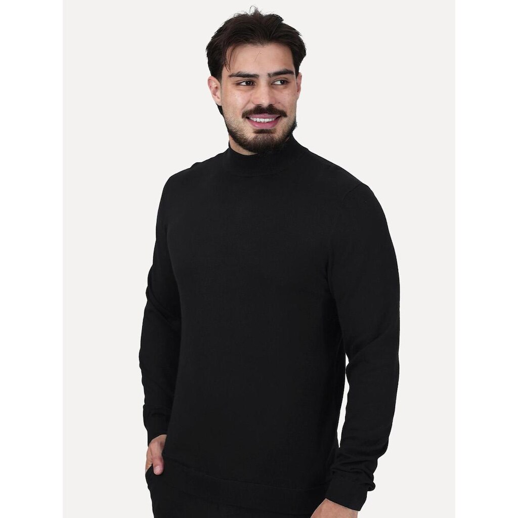 Blusa Aramis Masculina Tricot Gola Careca Viscose Preta