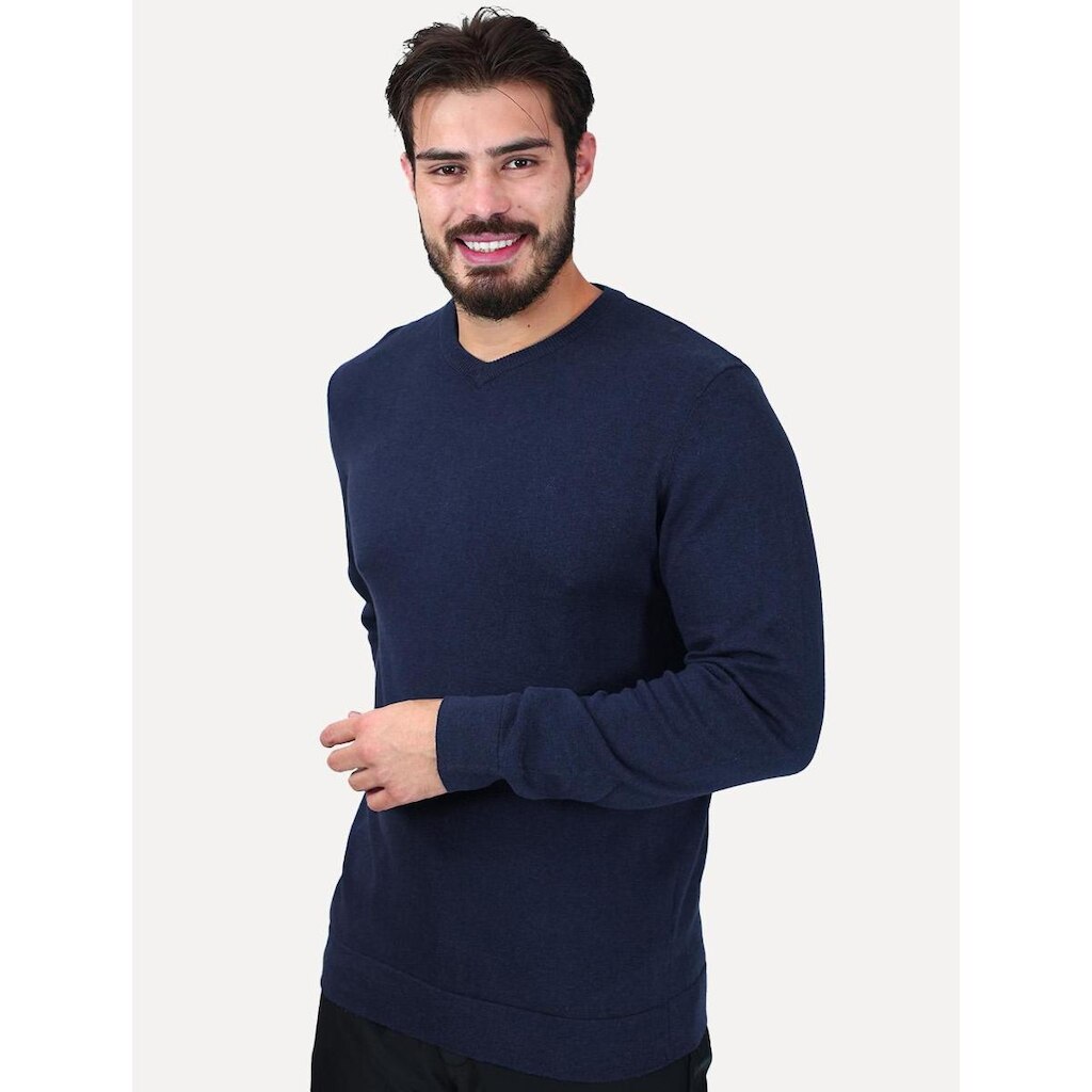 Blusa Aramis Masculina Tricot Gola V Azul Marinho TR.04.0216 010