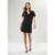 Blusa Babados Bordada Preto PP - Preto