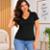 Blusa Baby Look Feminina- Habana - Preto