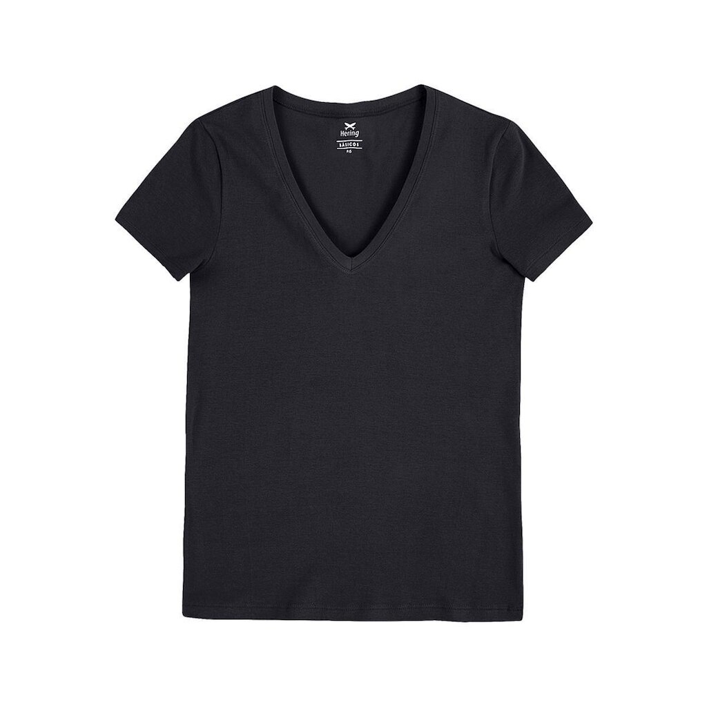 Blusa  Básica Decote V Com Elastano Feminina