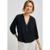 Blusa Básica Feminina Manga 7/8 Bufante - Caqui XG - Preto