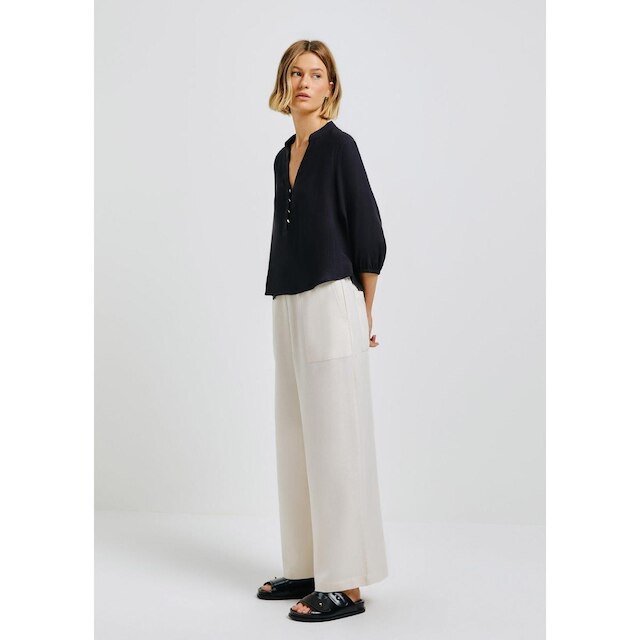 Blusa Básica Feminina Manga 7/8 Bufante - Caqui XG
