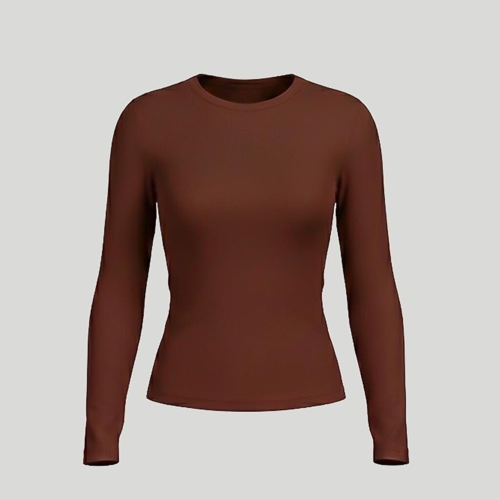 Blusa Básica Feminina Manga Longa Casual Suplex Premium Compressão Segunda Pele