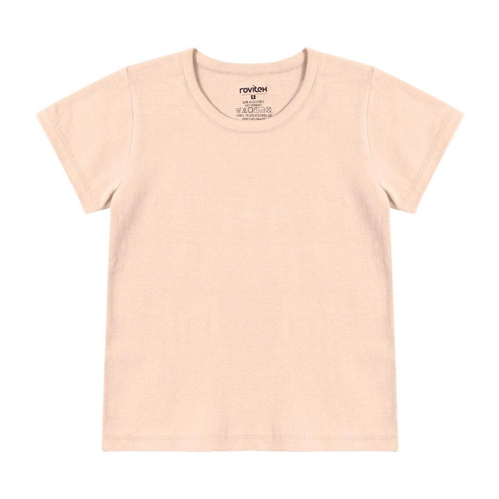 Blusa Básica Infantil Feminina Rovitex Kids Rosa