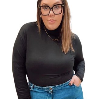 Blusa Básica Natiele com gola e mangas longas