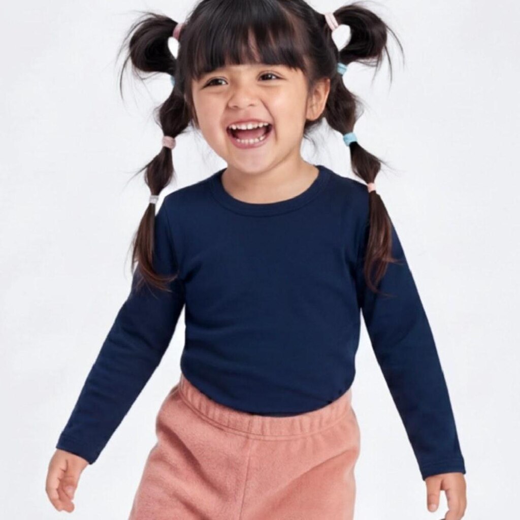 Blusa Bebê Menina Manga Longa Básica Lisa Upalôo