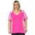 Blusa bonequinha plus size fenomenal Pink 56 - Pink