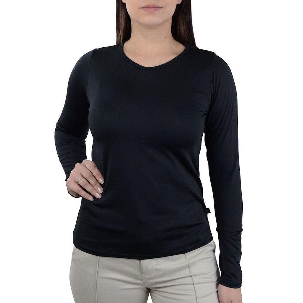Blusa Bruna e Bia Térmica Gola V Feminina