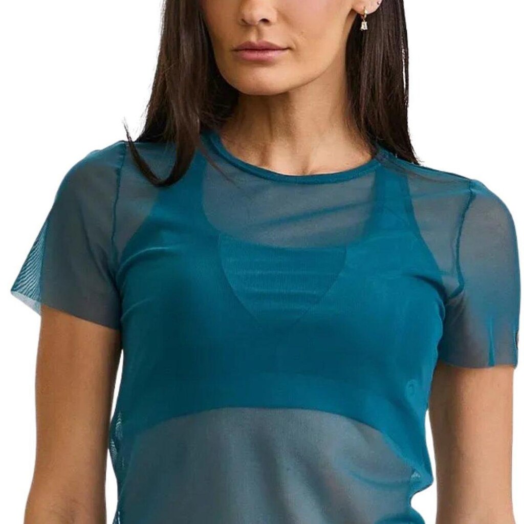 Blusa Caju Brasil Tela Drapeado Costas Feminina