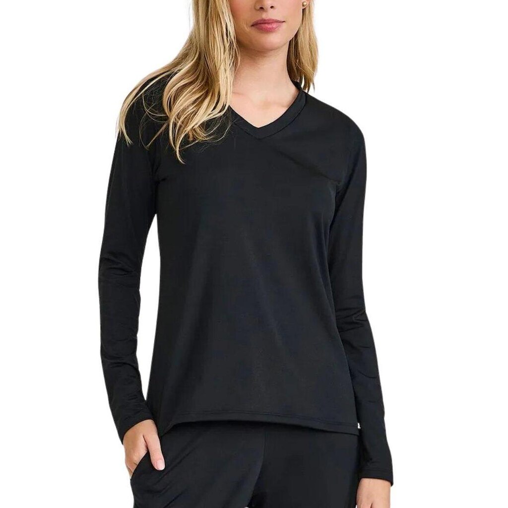Blusa Caju Brasil Térmica Gola V Feminina