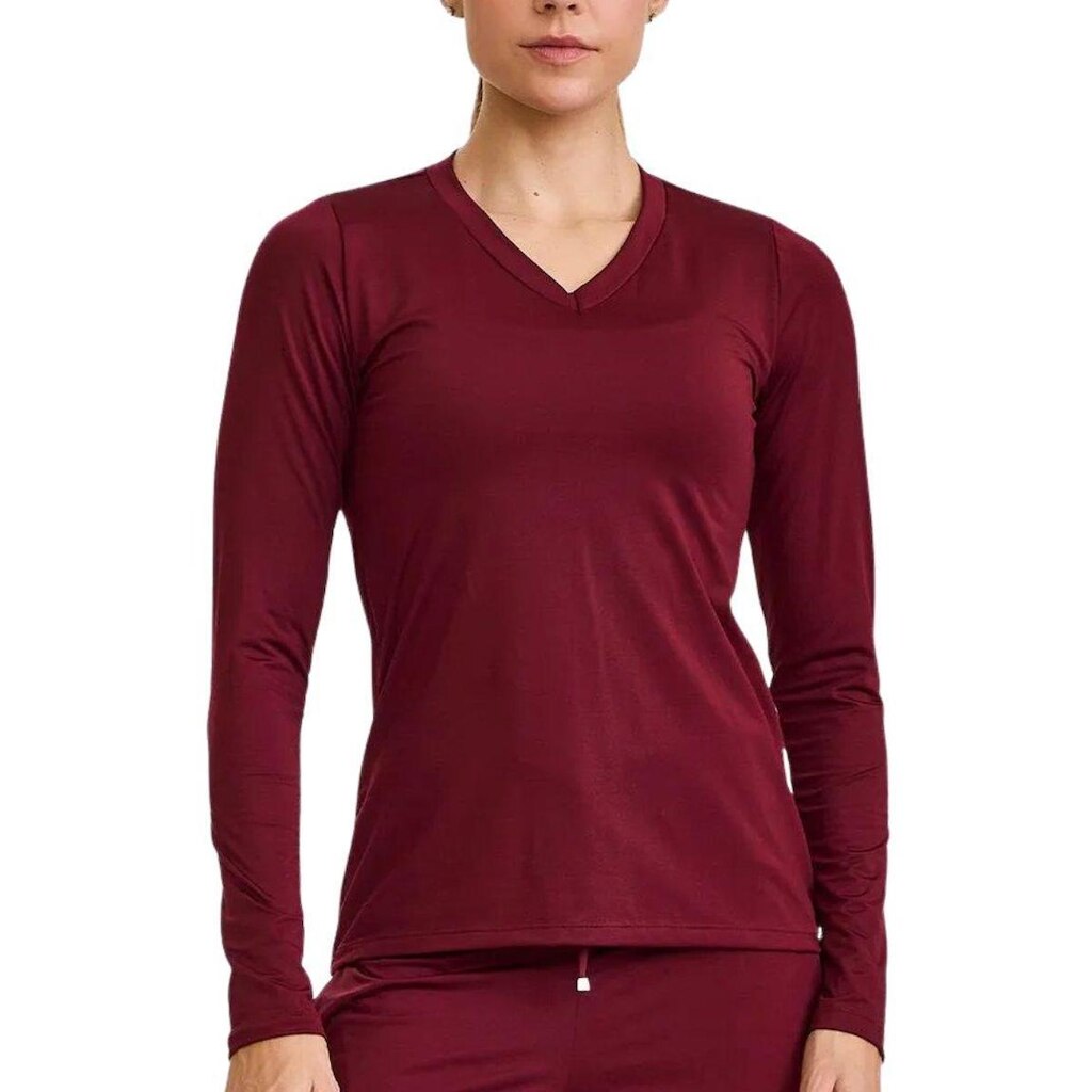 Blusa Caju Brasil Térmica Gola V Feminina