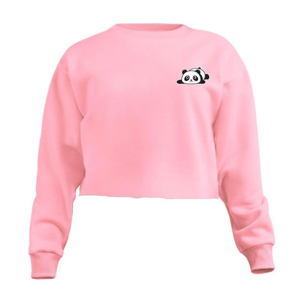 Blusa Calttony Moletom Panda Feminino