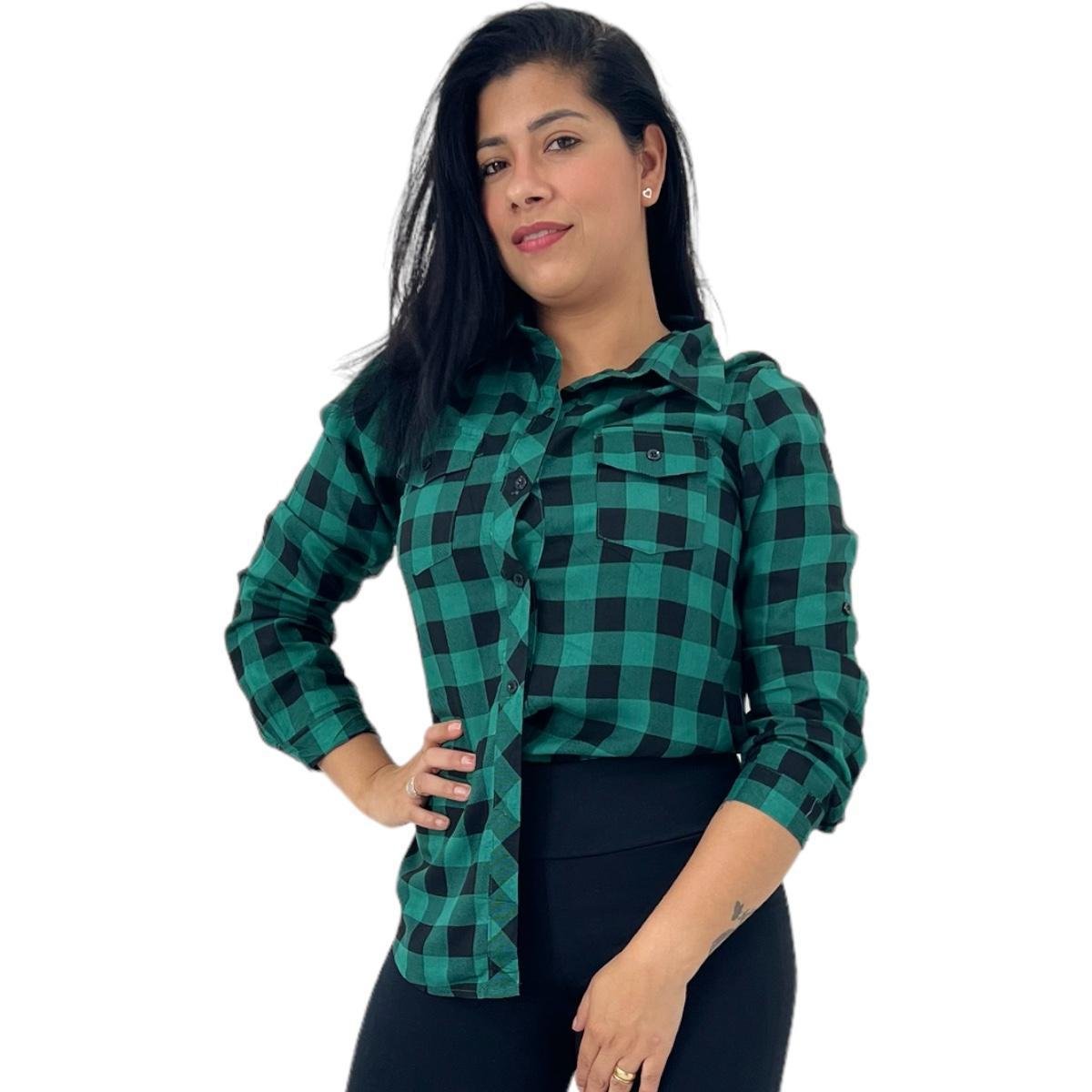 Camisa Xadrez CalÇa Xadrez Feminina Verde Camisa Xadrez Blusa Para