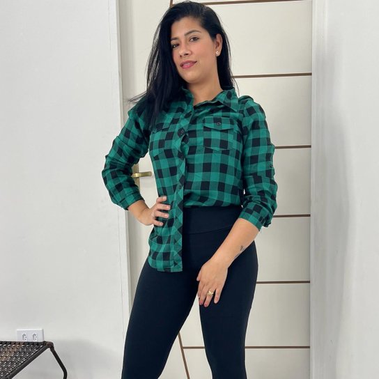 Usar Camisa Camisa Xadrez Roupa Caipira Feminina Improvisada Blusa