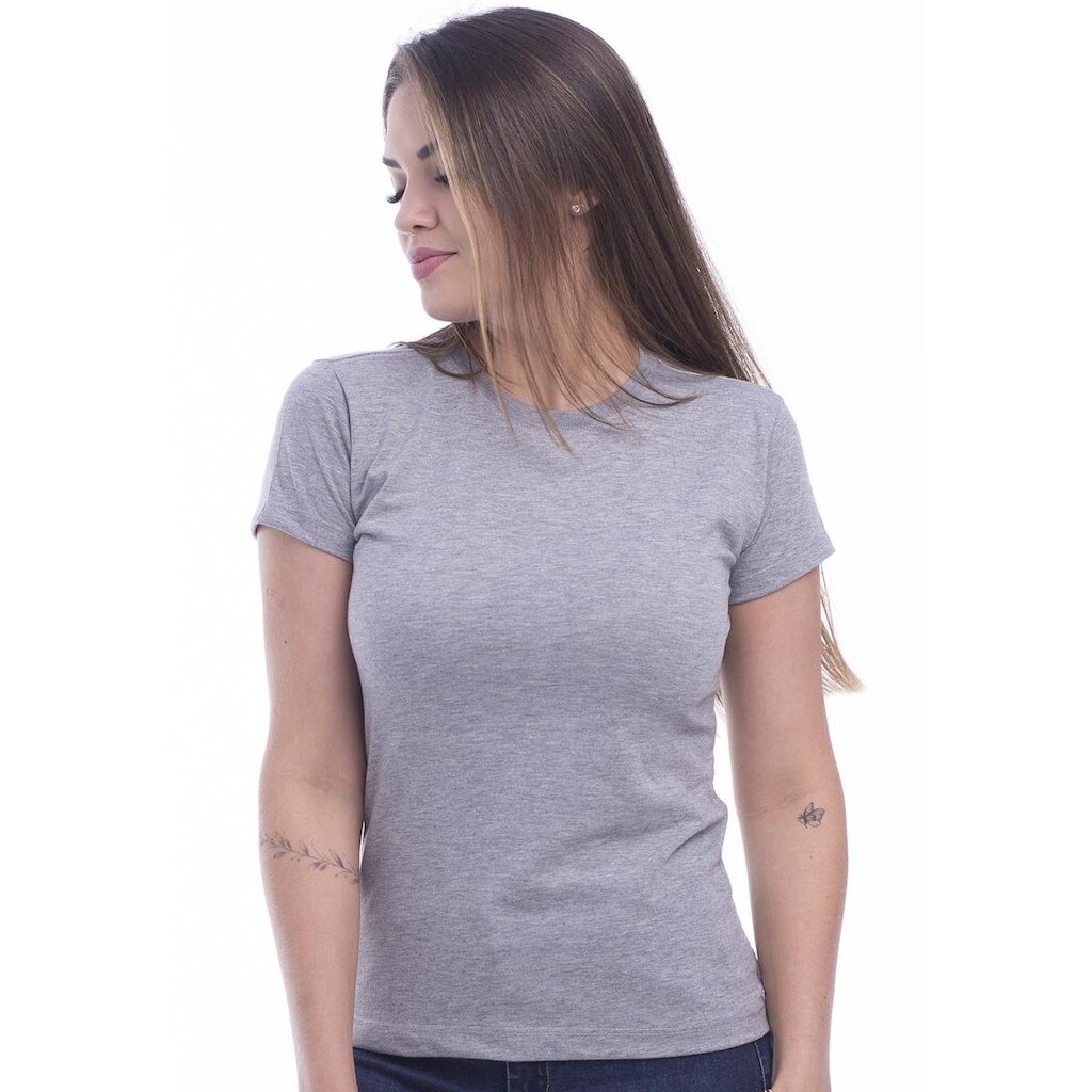 Blusa Camiseta Básica Feminina Blusinha Baby Look Algodão