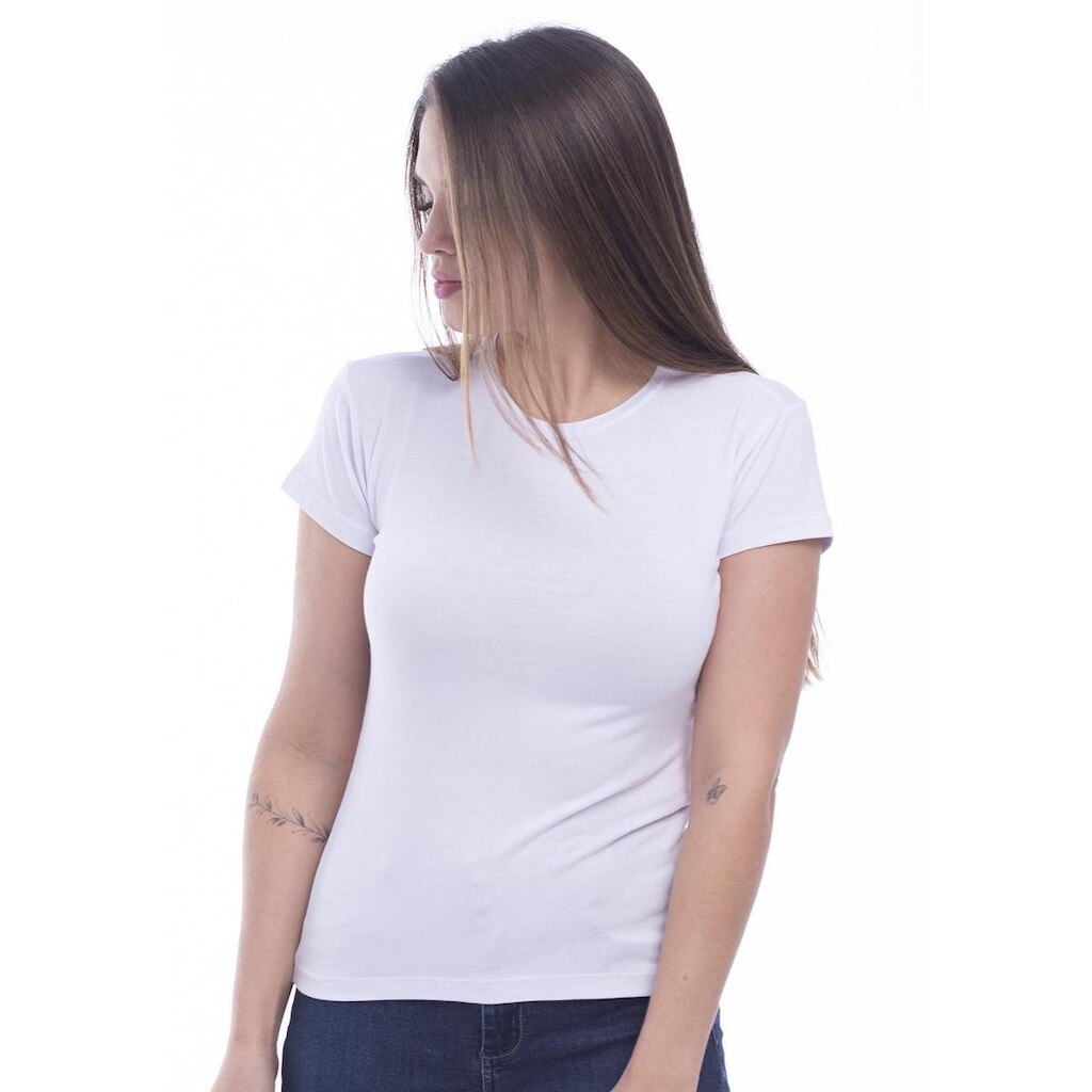 Blusa Camiseta Básica Feminina Blusinha Baby Look Algodão