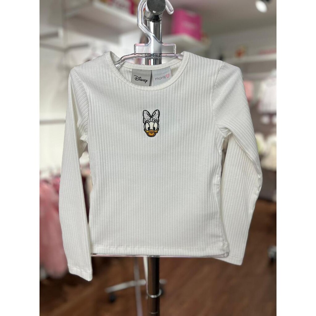 Blusa Canelada Essencial Margarida Brilho Momi