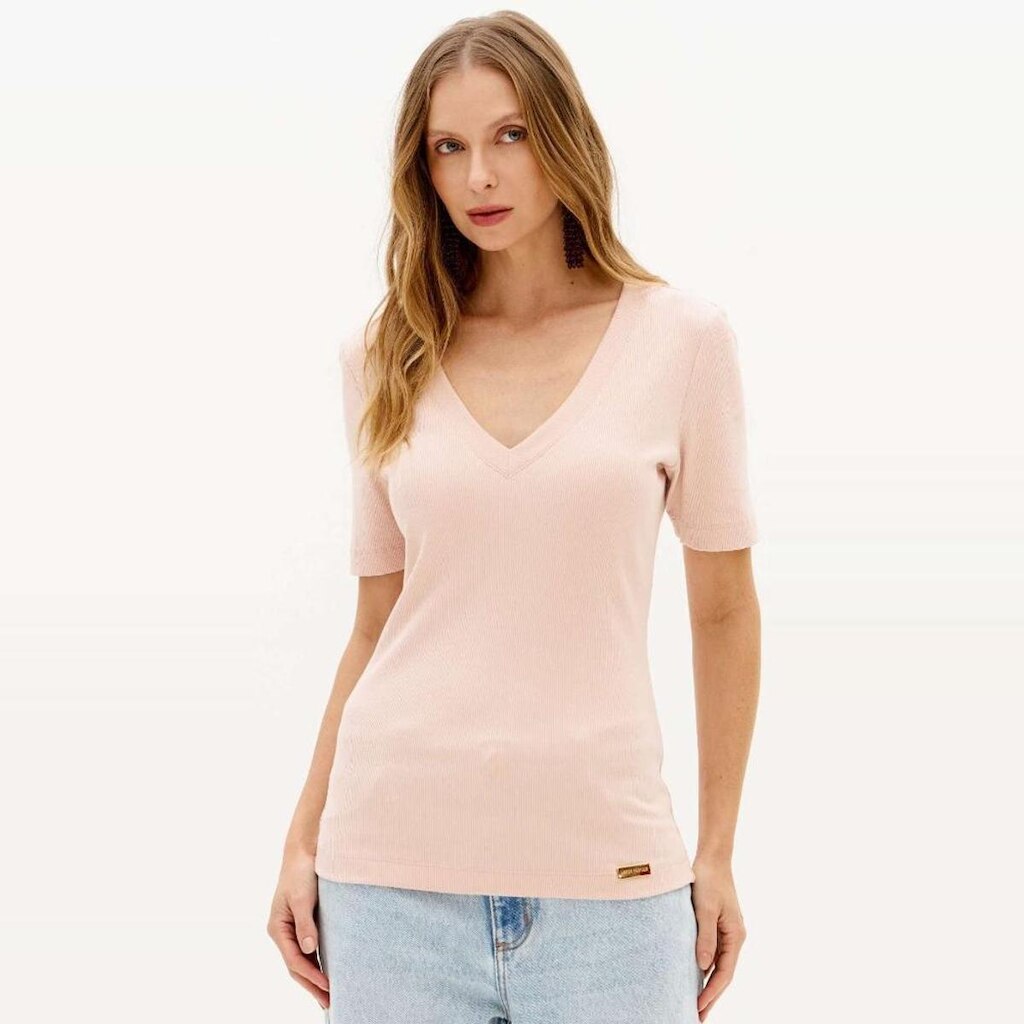Blusa Canelada Lança Perfume Feminino