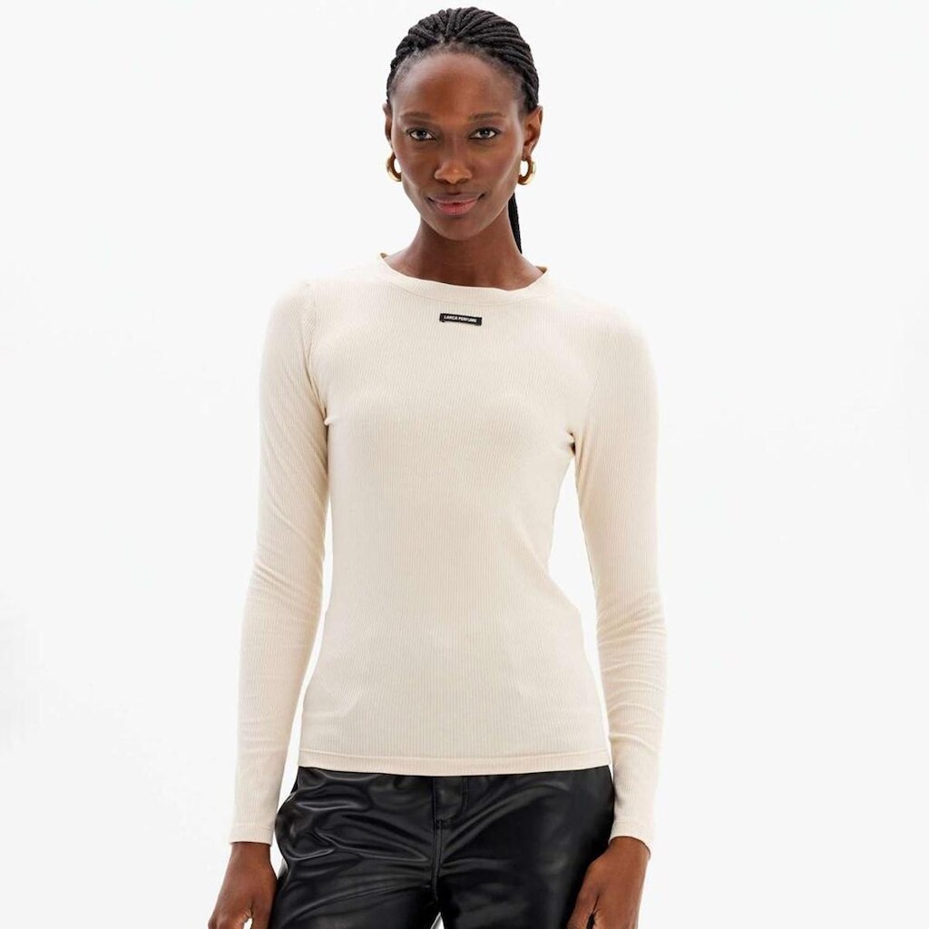 Blusa Canelada Lança Perfume Long Sleeve Feminino