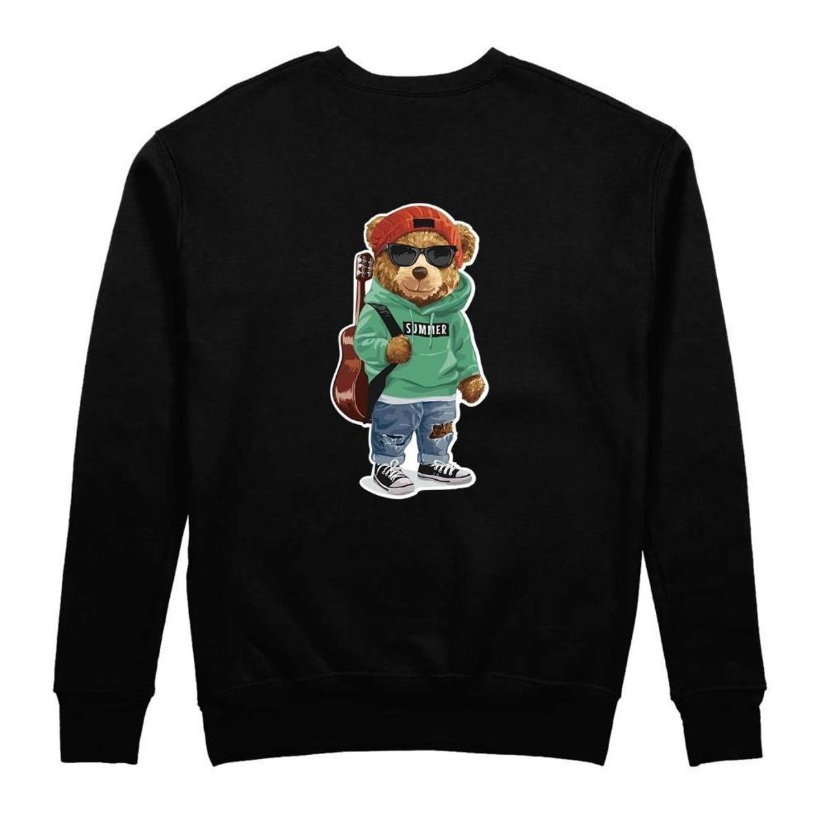 Blusa Capote Moletom Flanelada Masculina Estampa Urso Sueter