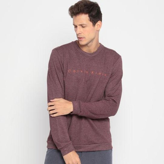 Blusa Careca Calvin Klein Freece Masculino - Vermelho