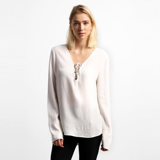 Blusa Carina Duek CD+ c/ Amarração - Off White