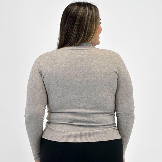Blusa City Lady de Lã Plus Size Gola Alta Feminina
