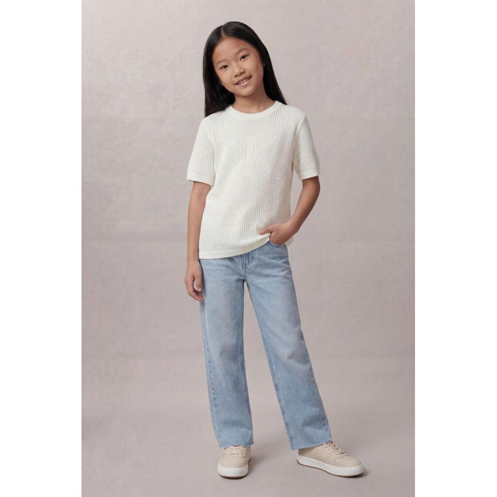 Blusa Ckj Girl Tricot Tela - Off White