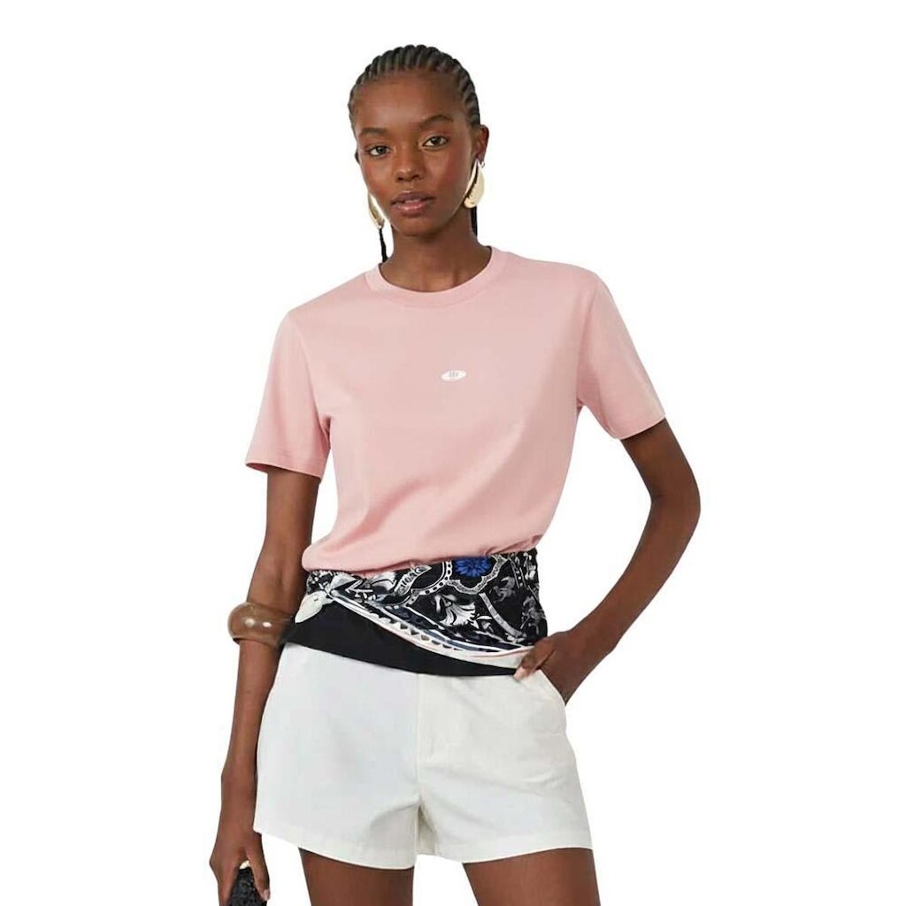 Blusa Colcci Comfort Com Placa Em Logo