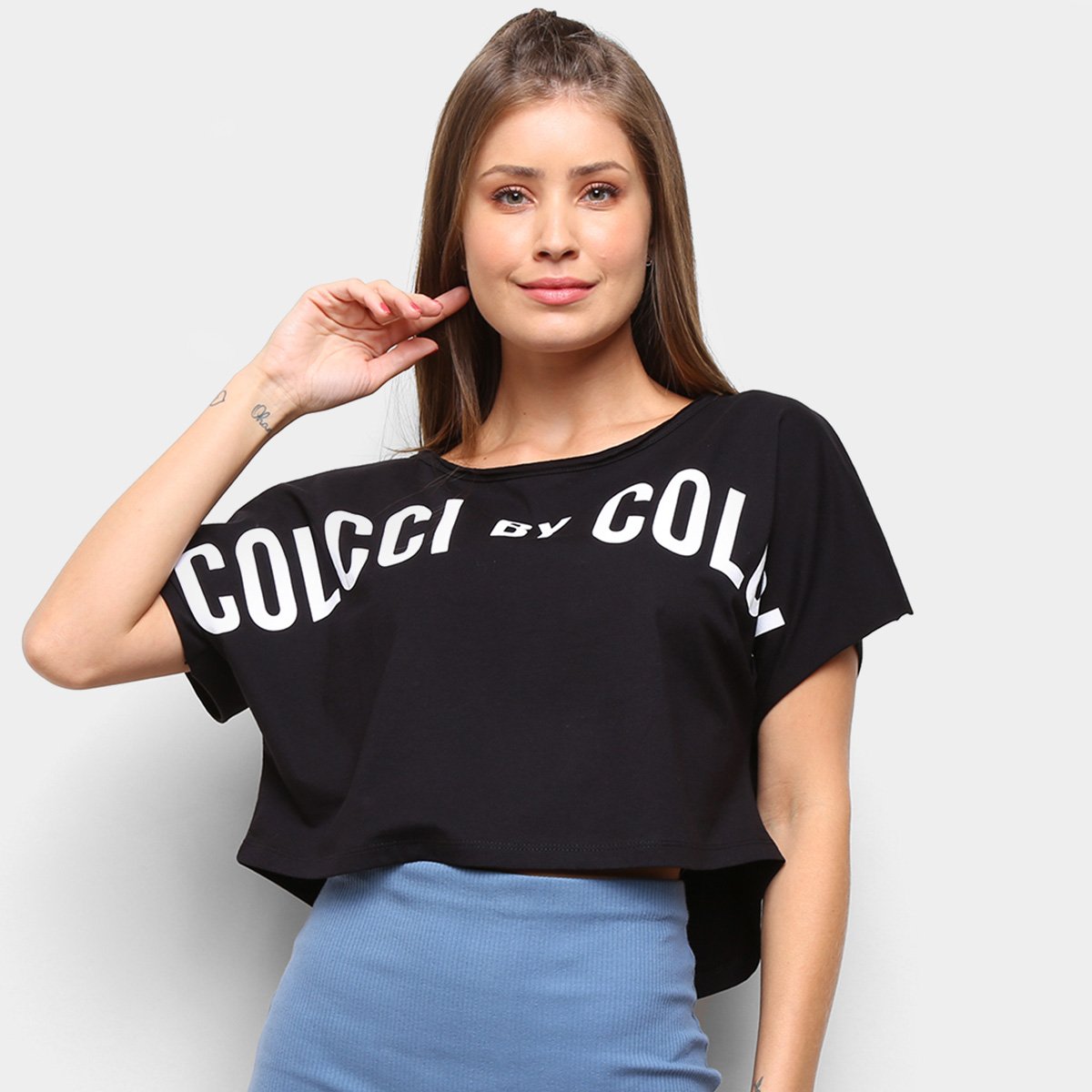 Blusa Colcci Cropped Estampada Feminina Zattini - Main Image
