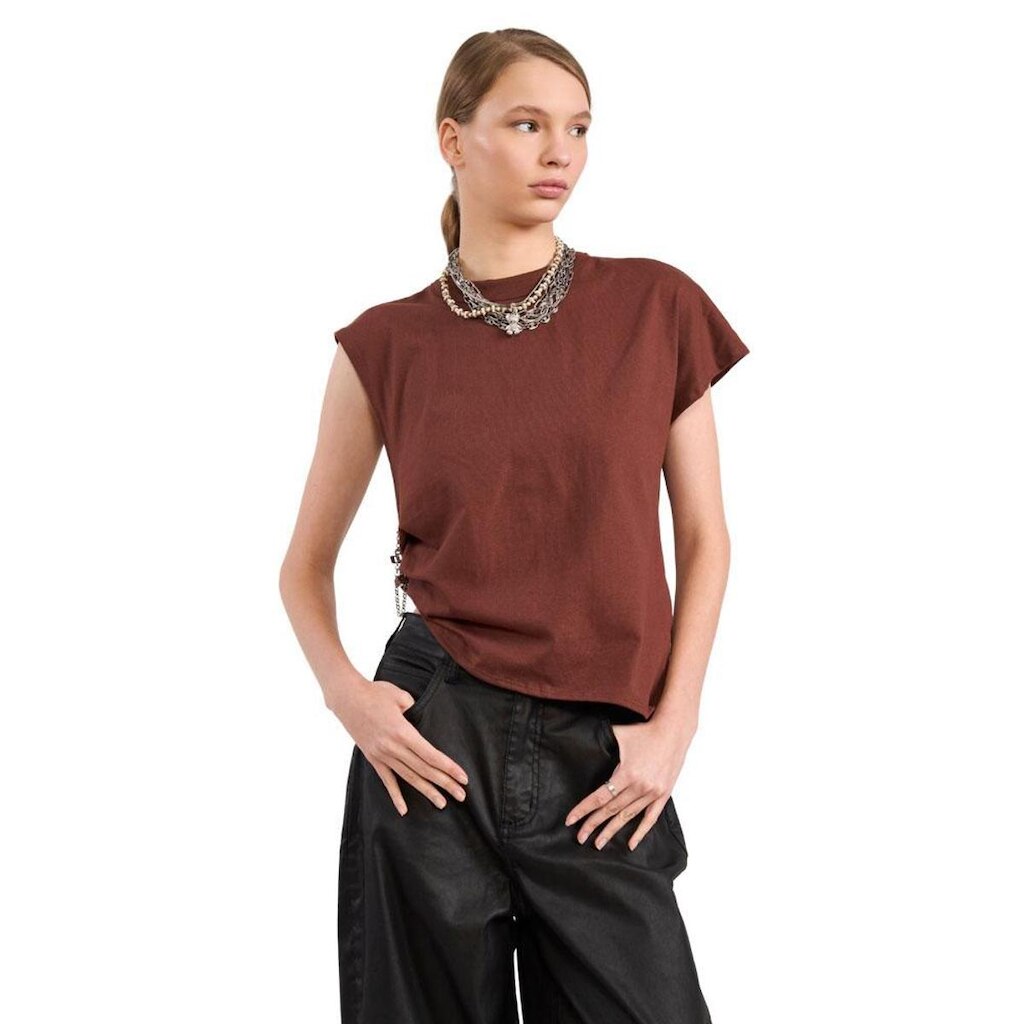 Blusa Colcci Feminina Reta com Abertura Lateral
